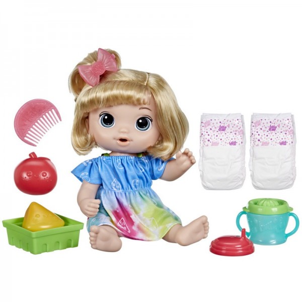 MUÑECA BABY ALIVE BEBIDA DE FRUTAS MANZANA