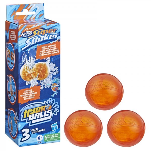 LANZADOR DE AGUA SUPER SOAKER PACK 3 HYDRO BALLS