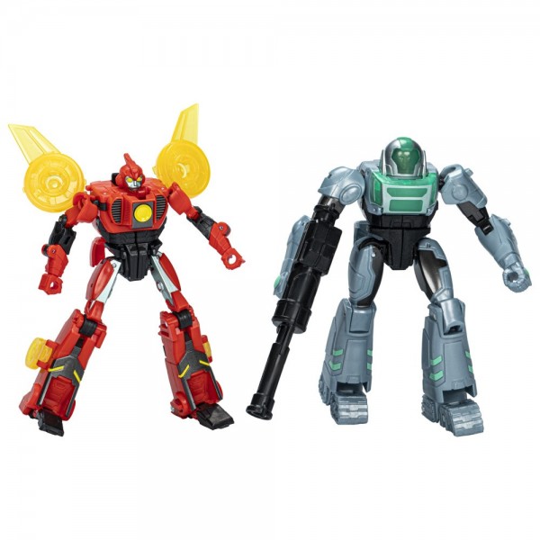 FIGURA DE ACCIÓN TRANSFORMERS EARTHSPARK CYBER-COMBINER TERRAN TWITCH Y ROBBY MALTO