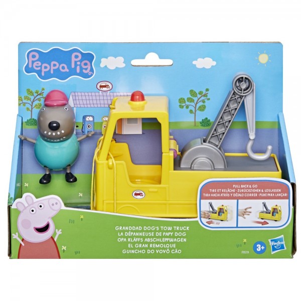 FIGURA PEPPA PIG EL GRAN REMOLQUE DEL ABUELO PERRO