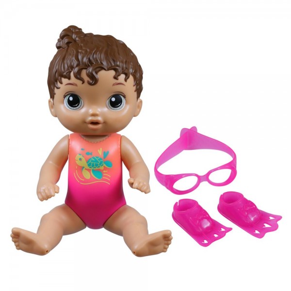 MUÑECA BABY ALIVE SUNNY LA NADADORA CABELLO CASTAÑO