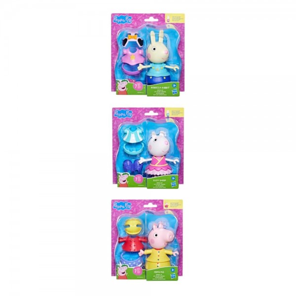FIGURA PEPPA PIG Y SUS AMIGOS CON ESTILOS DIVERTIDOS