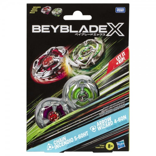 TROMPO BEYBLADE X CHAIN INCENDIO 5-60HT Y ARROW WIZARD 4-60N