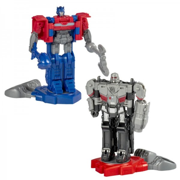 FIGURA DE ACCIÓN TRANSFORMERS ONE ROBOT BATTLERS OPTIMUS PRIME (ORIEN PAX) Y MEGATRON (D-16)