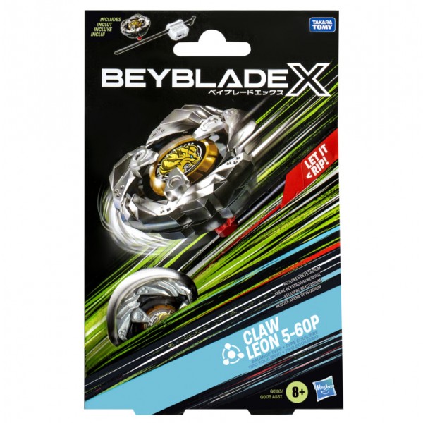 TROMPO BEYBLADE X KIT INICIAL CLAW LEON 5-60P