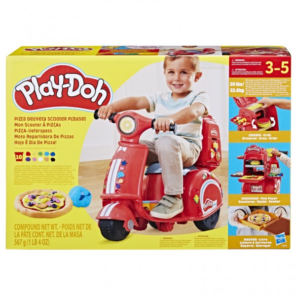 MASAS PLAY DOH KITCHEN CREATIONS MOTO REPARTIDORA DE PIZZAS