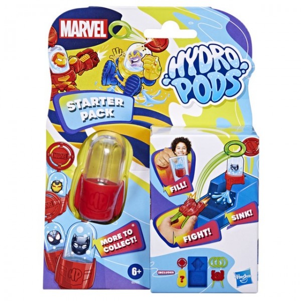 FIGURA DE ACCIÓN HYDRO PODS MARVEL KIT INICIAL