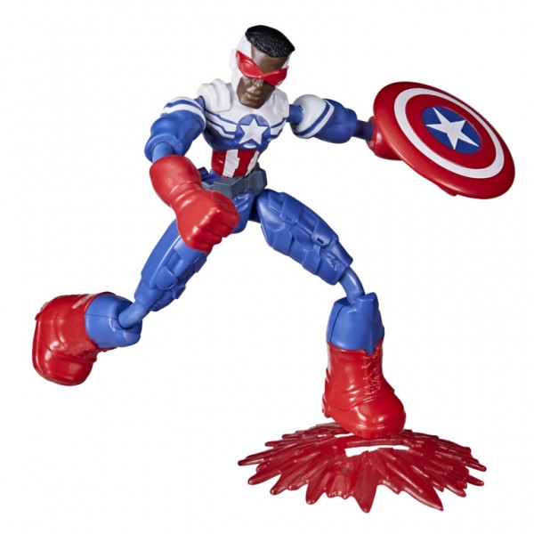 FIGURA DE ACCIÓN MARVEL BEND AND FLEX  CAPITÁN AMÉRICA