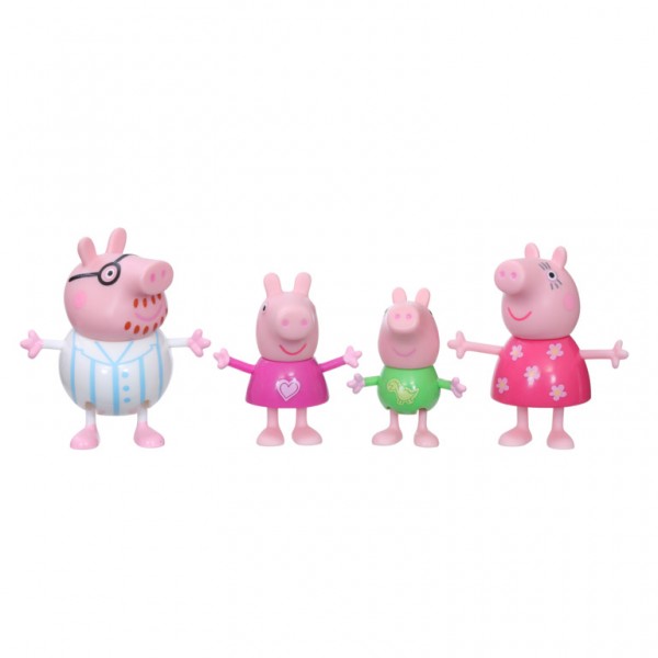 FIGURA PEPPA PIG HORA DE DORMIR CON SU FAMILIA