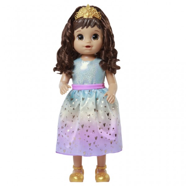 MUÑECA BABY ALIVE PRINCESS ELLIE BEBÉ CABELLO CASTAÑO
