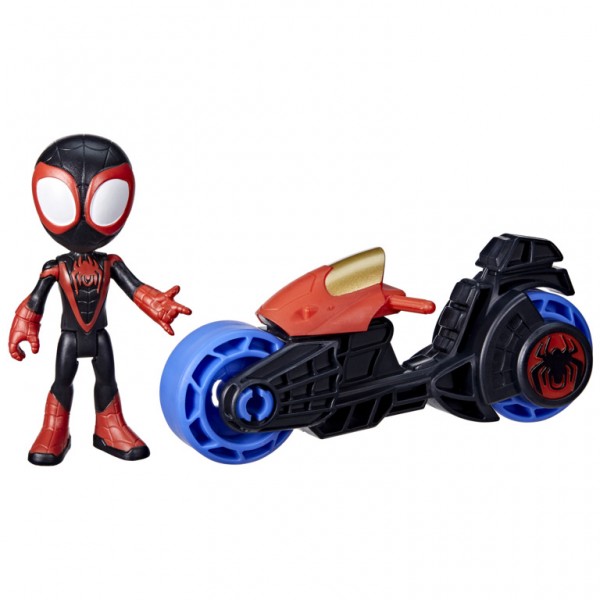 FIGURA DE ACCIÓN SPIDEY AND FRIENDS MILES MORALES CON MOTO