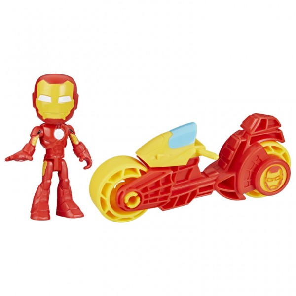 SET SPIDEY & HIS AMAZING FRIENDS IRON MAN CON MOTOCICLETA