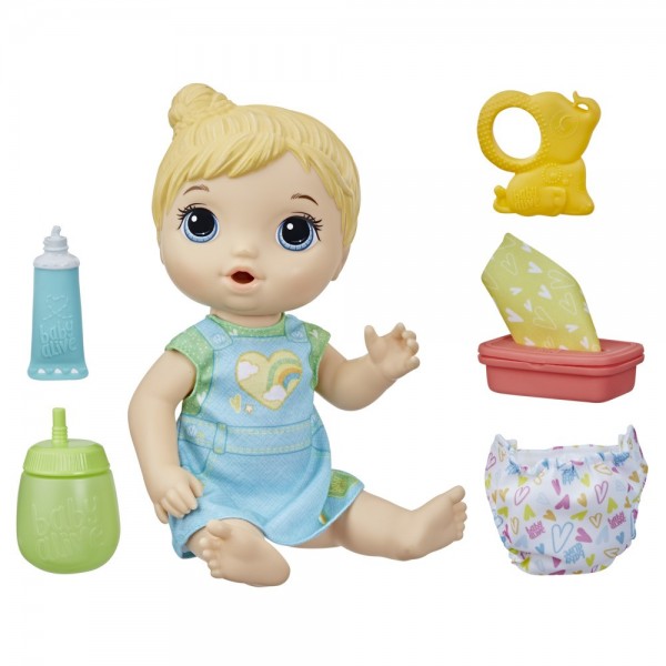 MUÑECA BABY ALIVE BEBÉ CAMBIO DE PAÑAL CABELLO RUBIO