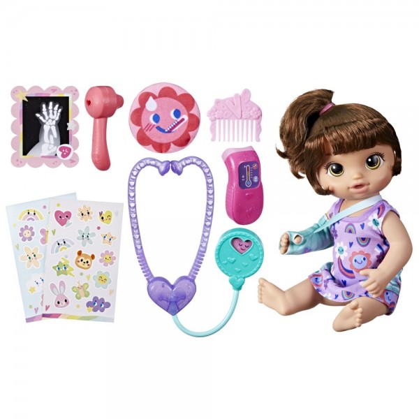 MUÑECA BABY ALIVE BELLA VISITA MÉDICA CABELLO CASTAÑO