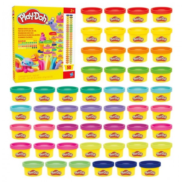 SET DE MASA MOLDEABLE PLAY DOH 50 PACK COLORES DEL ARCOÍRIS